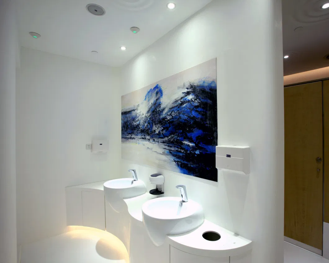 Customized White Pure Acrylic Solid Surface Undermount Bathroom/ Kitchen Wash Basin