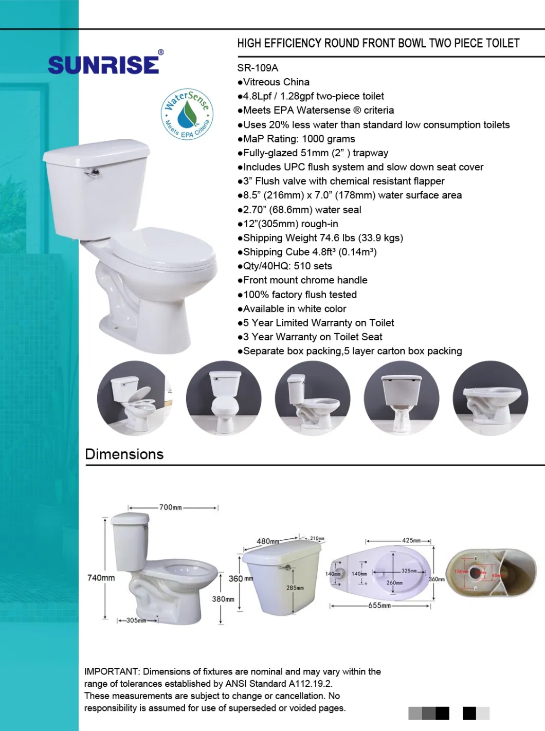 Sanitary Ware Bathroom Tank Siphon Wc Toilet Blanco Inodoro